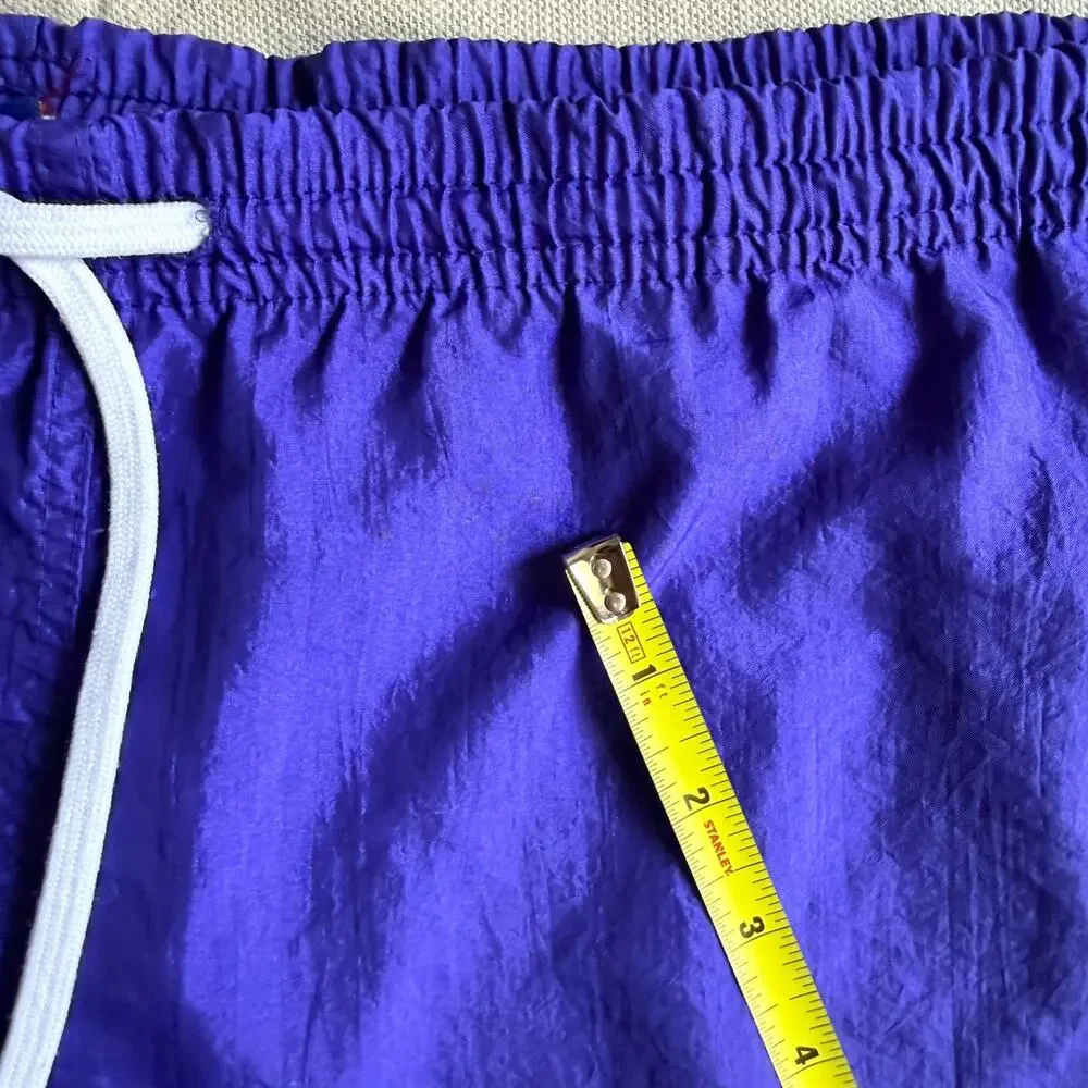 Vintage 90's Umbro Shorts Mens L Drawstring Made in USA Satin Soccer Nylon Blue
